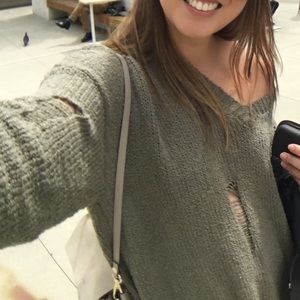 Zara destroyed sweater